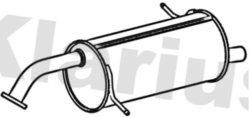 Rear Muffler Exhaust Silencer Back Box Fits Mazda 2