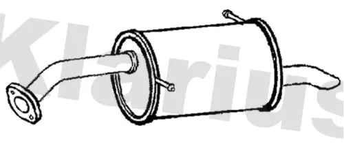 Rear Muffler Exhaust Silencer Back Box Fits Mazda 2