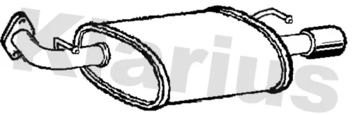 Rear Muffler Exhaust Silencer Back Box Fits Mazda 6