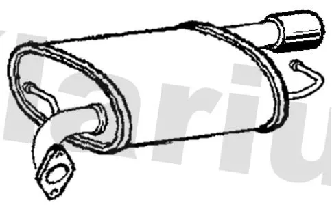 Rear Muffler Exhaust Silencer Back Box Fits Mazda 6