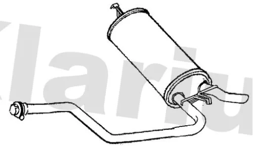 Rear Muffler Exhaust Silencer Back Box Fits Mercedes-benz 124 E-class