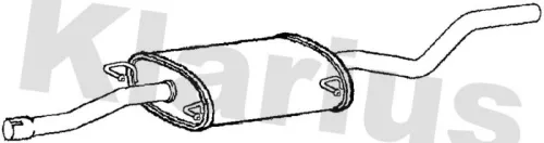 Exhaust Centre Muffler Middle Silencer Fits Mercedes-benz Viano Vito Vito / Mixto