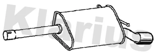 Rear Muffler Exhaust Silencer Back Box Fits Mercedes-benz Clk