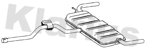 Rear Muffler Exhaust Silencer Back Box Fits Mercedes-benz A-class