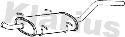 Exhaust Centre Muffler Middle Silencer Fits Mercedes-benz Viano Vito Vito / Mixto