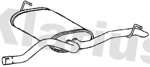 Rear Muffler Exhaust Silencer Back Box Fits Peugeot 308 Sw