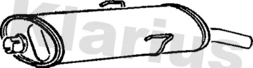 Rear Muffler Exhaust Silencer Back Box Fits Peugeot 205