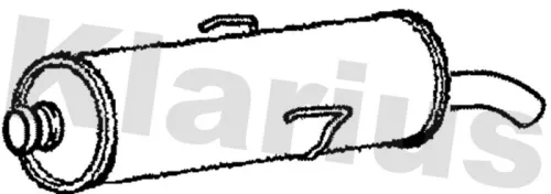 Rear Muffler Exhaust Silencer Back Box Fits Peugeot 205