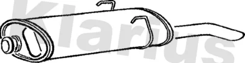 Rear Muffler Exhaust Silencer Back Box Fits Peugeot 405