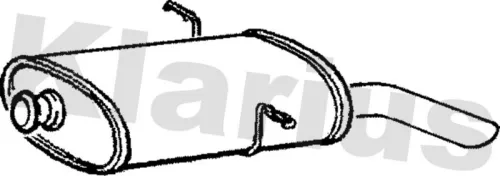 Rear Muffler Exhaust Silencer Back Box Fits Peugeot 405