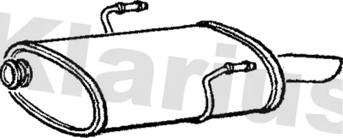 Rear Muffler Exhaust Silencer Back Box Fits Peugeot 406