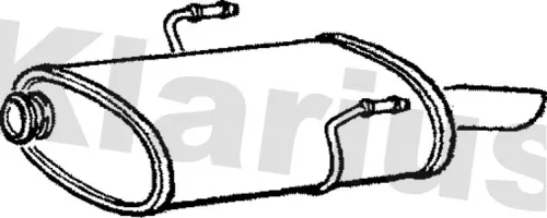 Rear Muffler Exhaust Silencer Back Box Fits Peugeot 406