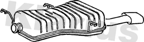 Rear Muffler Exhaust Silencer Back Box Fits Peugeot 306