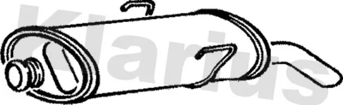 Rear Muffler Exhaust Silencer Back Box Fits Citroën Peugeot 106 Saxo