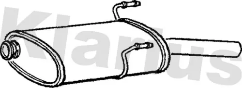 Rear Muffler Exhaust Silencer Back Box Fits Peugeot 406