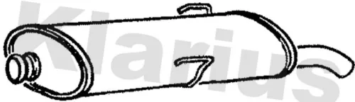 Rear Muffler Exhaust Silencer Back Box Fits Peugeot 106