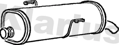 Rear Muffler Exhaust Silencer Back Box Fits Peugeot 206