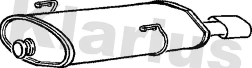 Rear Muffler Exhaust Silencer Back Box Fits Peugeot 206