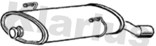 Rear Muffler Exhaust Silencer Back Box Fits Peugeot 206