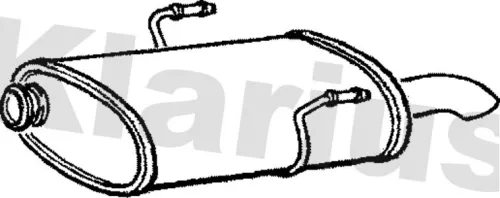 Rear Muffler Exhaust Silencer Back Box Fits Peugeot 406