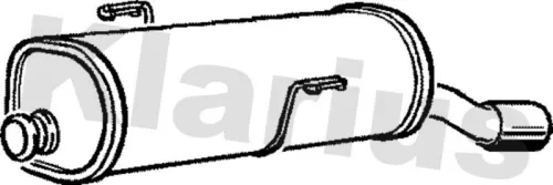 Rear Muffler Exhaust Silencer Back Box Fits Peugeot 206 206+