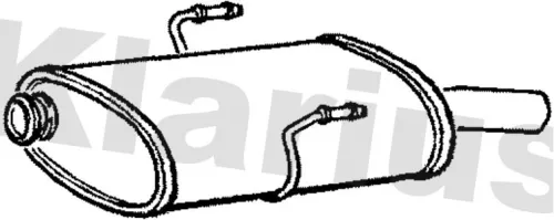 Rear Muffler Exhaust Silencer Back Box Fits Peugeot 406