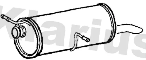 KLARIUS KLARIUS PG685P Rear Muffler Exhaust Silencer Back Box Fits Peugeot 307 