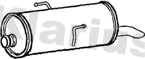 KLARIUS KLARIUS PG706J Rear Muffler Exhaust Silencer Back Box Fits Peugeot 206 206+ 
