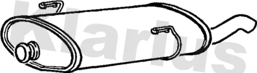 Rear Muffler Exhaust Silencer Back Box Fits Peugeot 206