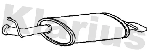 Rear Muffler Exhaust Silencer Back Box Fits Peugeot 407