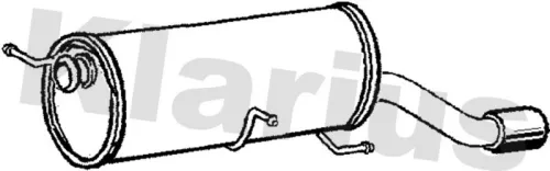 Rear Muffler Exhaust Silencer Back Box Fits Peugeot 307