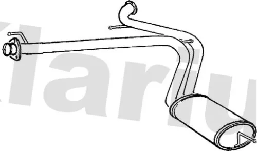 Rear Muffler Exhaust Silencer Back Box Fits Citroën Fiat Peugeot Boxer Ducato Jumper