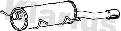 Rear Muffler Exhaust Silencer Back Box Fits Peugeot 307