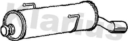 Rear Muffler Exhaust Silencer Back Box Fits Peugeot 206