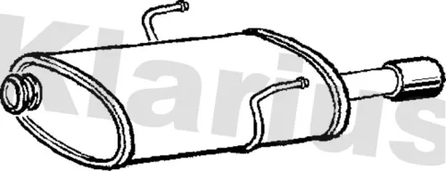 Rear Muffler Exhaust Silencer Back Box Fits Peugeot 406