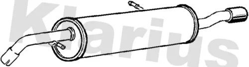 Rear Muffler Exhaust Silencer Back Box Fits Peugeot 207 207 Cc