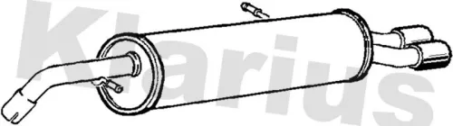 KLARIUS KLARIUS PG795D Rear Muffler Exhaust Silencer Back Box Fits Peugeot 207 