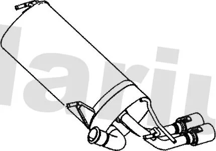 Rear Muffler Exhaust Silencer Back Box Fits Peugeot 206