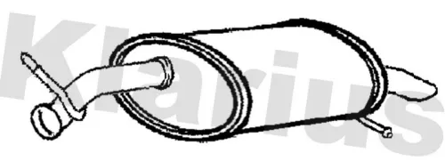 Rear Muffler Exhaust Silencer Back Box Fits Peugeot 407