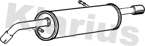 Rear Muffler Exhaust Silencer Back Box Fits Peugeot 207 207 Cc 207 Sw