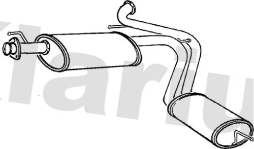 Rear Muffler Exhaust Silencer Back Box Fits Citroën Fiat Peugeot Boxer Ducato Jumper