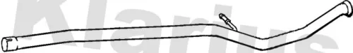 Klarius Centre Exhaust Pipe For Citroën Peugeot Berlingo / Berlingo First Partne