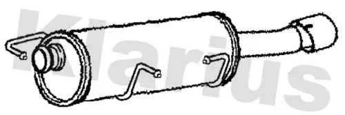 Rear Muffler Exhaust Silencer Back Box Fits Peugeot 307