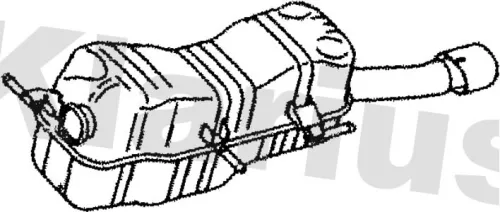 Rear Muffler Exhaust Silencer Back Box Fits Peugeot 307