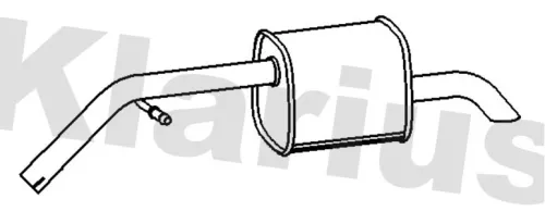 Rear Muffler Exhaust Silencer Back Box Fits Peugeot 2008 207 208