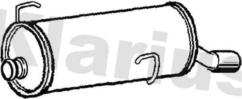 Rear Muffler Exhaust Silencer Back Box Fits Peugeot 206