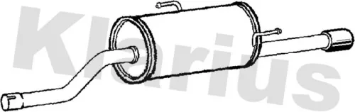 Rear Muffler Exhaust Silencer Back Box Fits Peugeot 206+