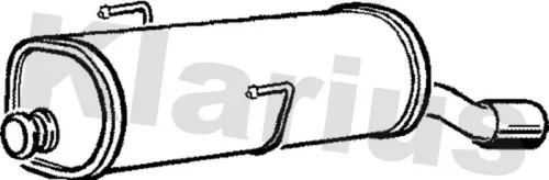 Rear Muffler Exhaust Silencer Back Box Fits Peugeot 206