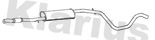 Exhaust Centre Muffler Middle Silencer Fits Citroën Peugeot Bipper Bipper Tepee Nemo