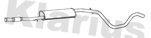 Exhaust Centre Muffler Middle Silencer Fits Citroën Peugeot Bipper Bipper Tepee Nemo